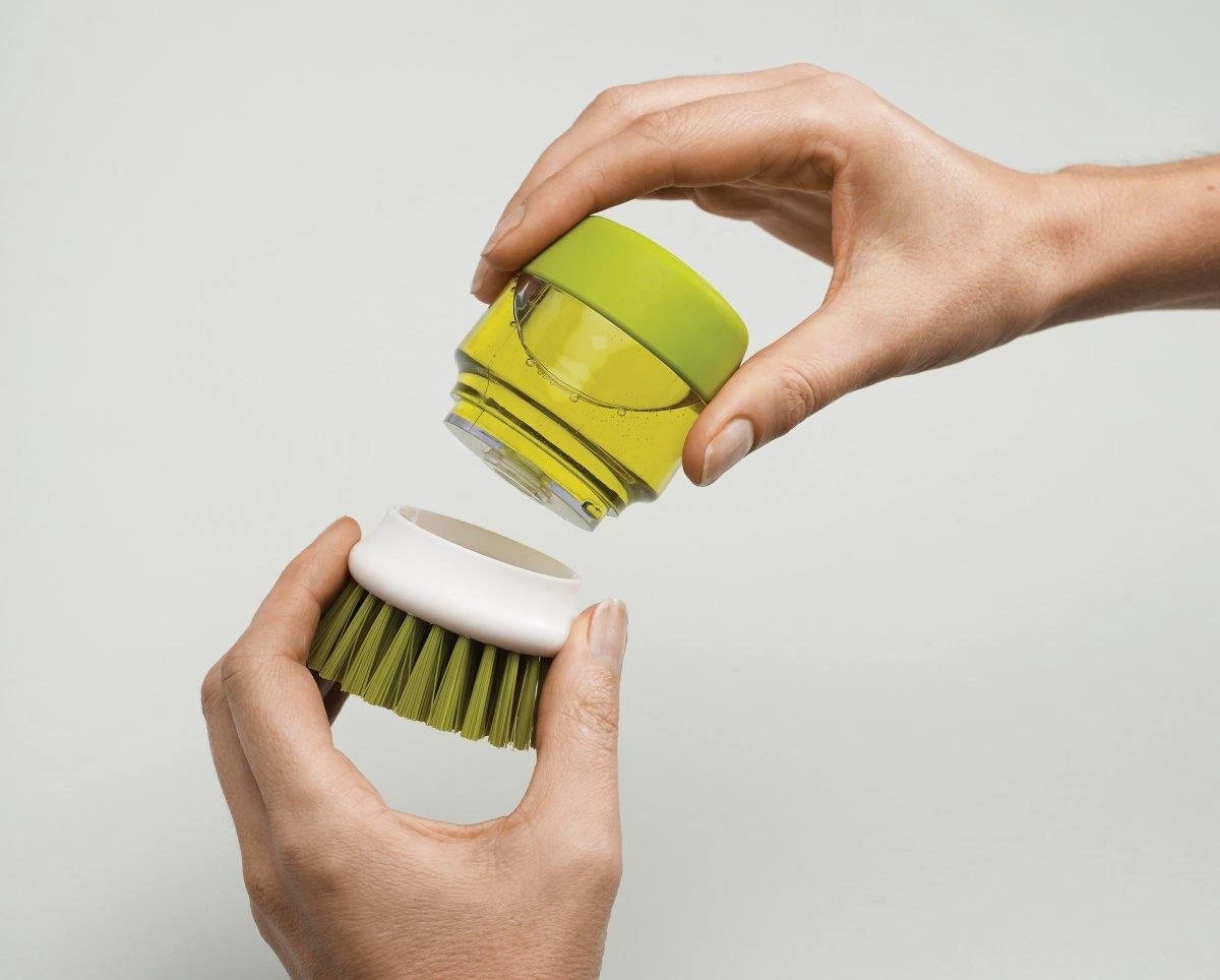 Joseph Joseph Afwasborstel Palm Scrub - Incl Houder - Grijs - Afbeelding 4