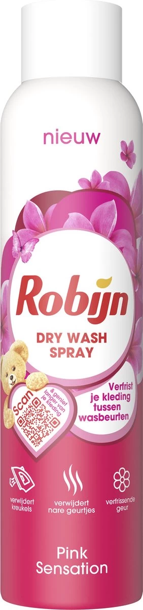 Robijn Pink Sensation Dry Wash Spray 200 Ml - Afbeelding 2