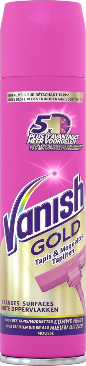 Vanish Gold Mousse Voor Tapijt Vlekkenverwijderaar - 600 Ml - Afbeelding 6