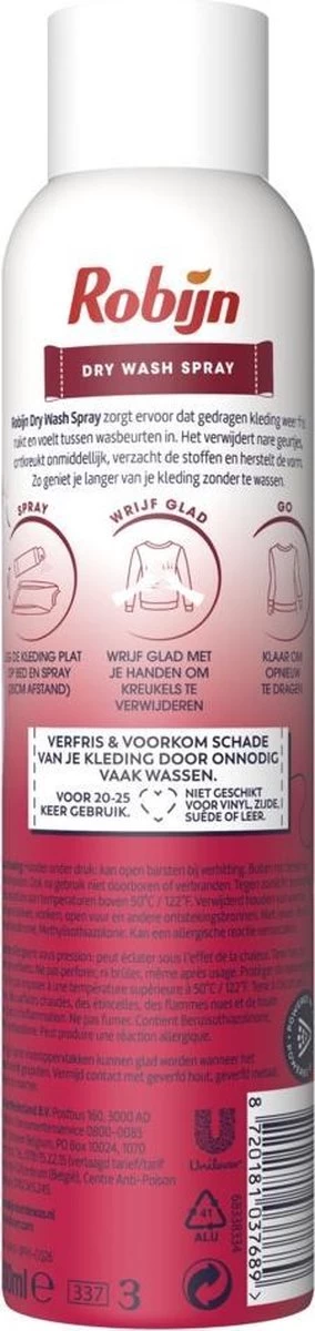 Robijn Pink Sensation Dry Wash Spray 200 Ml - Afbeelding 3