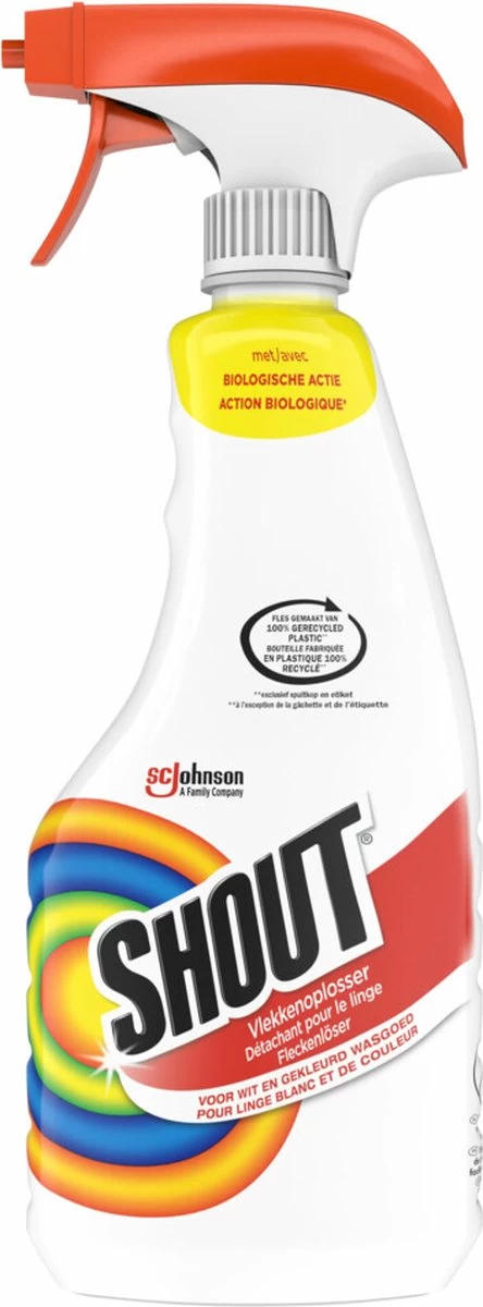 Mr Muscle Shout Vlekkenoplosser Triple Action - Spray - 2 X 500 Ml
