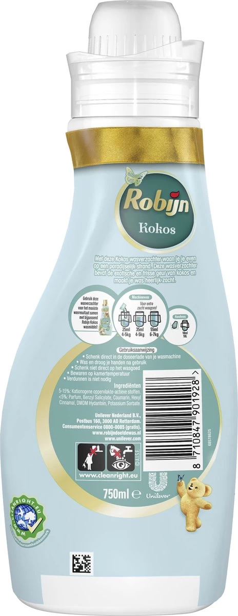 Robijn Collections Kokos Wasverzachter - 8 X 30 Wasbeurten - Voordeelverpakking - Afbeelding 3