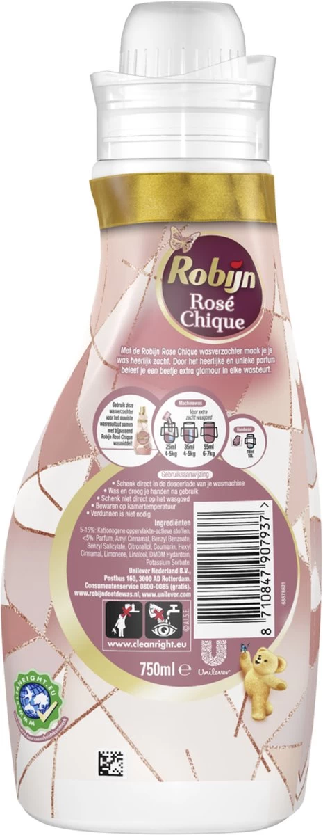 Robijn Collections Rosé Chique Wasverzachter - 4 X 750 Ml - Voordeelverpakking - Afbeelding 3