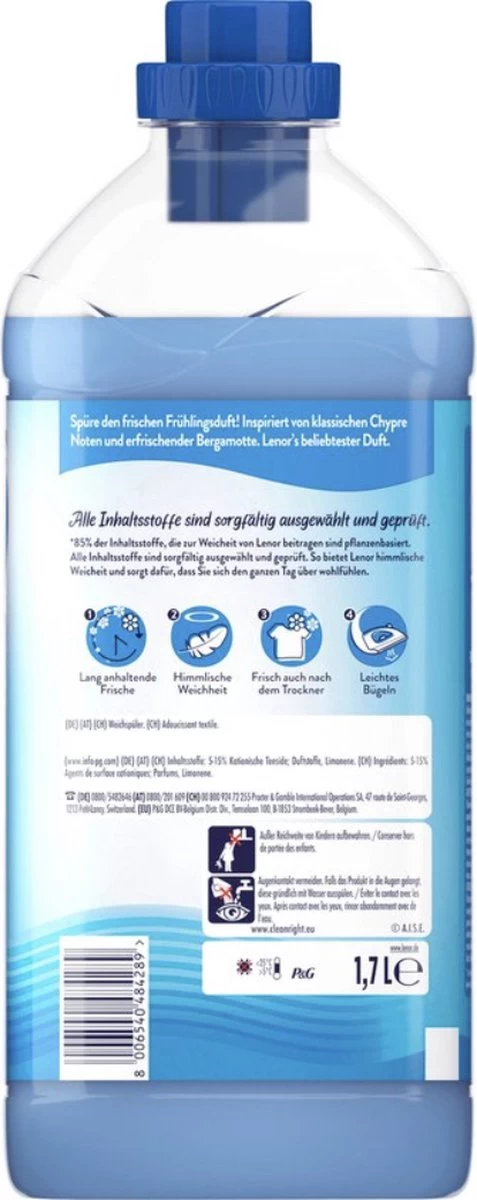 LENOR APRILFRIS WASVERZACHTER -8X21 WASBEURTEN-ST 525ML - Afbeelding 2