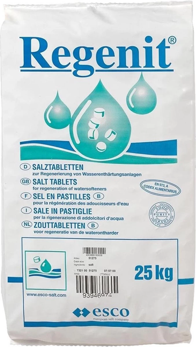 Regenit Onthardingszout Tabletten 25 Kilo Levering - Afbeelding 3