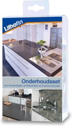 Lithofin MN - Onderhoudsset Voor Werkbladen In Natuursteen En Composiet - Vuiloplosser 250ml & Easy Clean 500ml