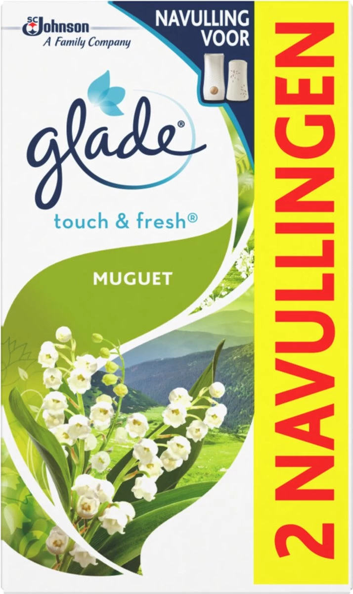 Glade By Brise Touch & Fresh Muguet Navulling - 2 Stuks