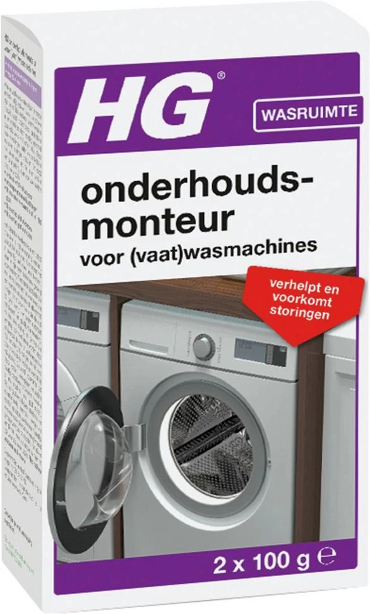 HG Onderhoudsmonteur - 2 X 100 Ml - Verhelpt En Voorkomt Storingen - Voor Een Langere Levensduur Van De Vaatwasser En Wasmachine - Biologisch Afbreekbaar - Afbeelding 3