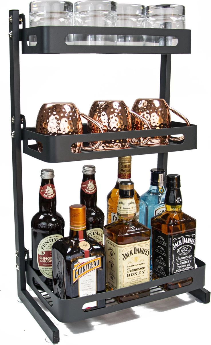 Chefs Cuisine Kruidenrek - Kruidenrek Staand - Keukenrek -aanrecht Organizer - Bureau Organizer - Keuken Organizers - Roestvrij Staal - Afbeelding 2