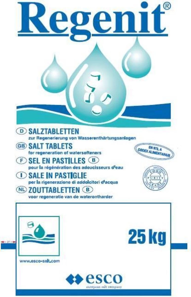Regenit Onthardingszout Tabletten 25 Kilo Levering - Afbeelding 2