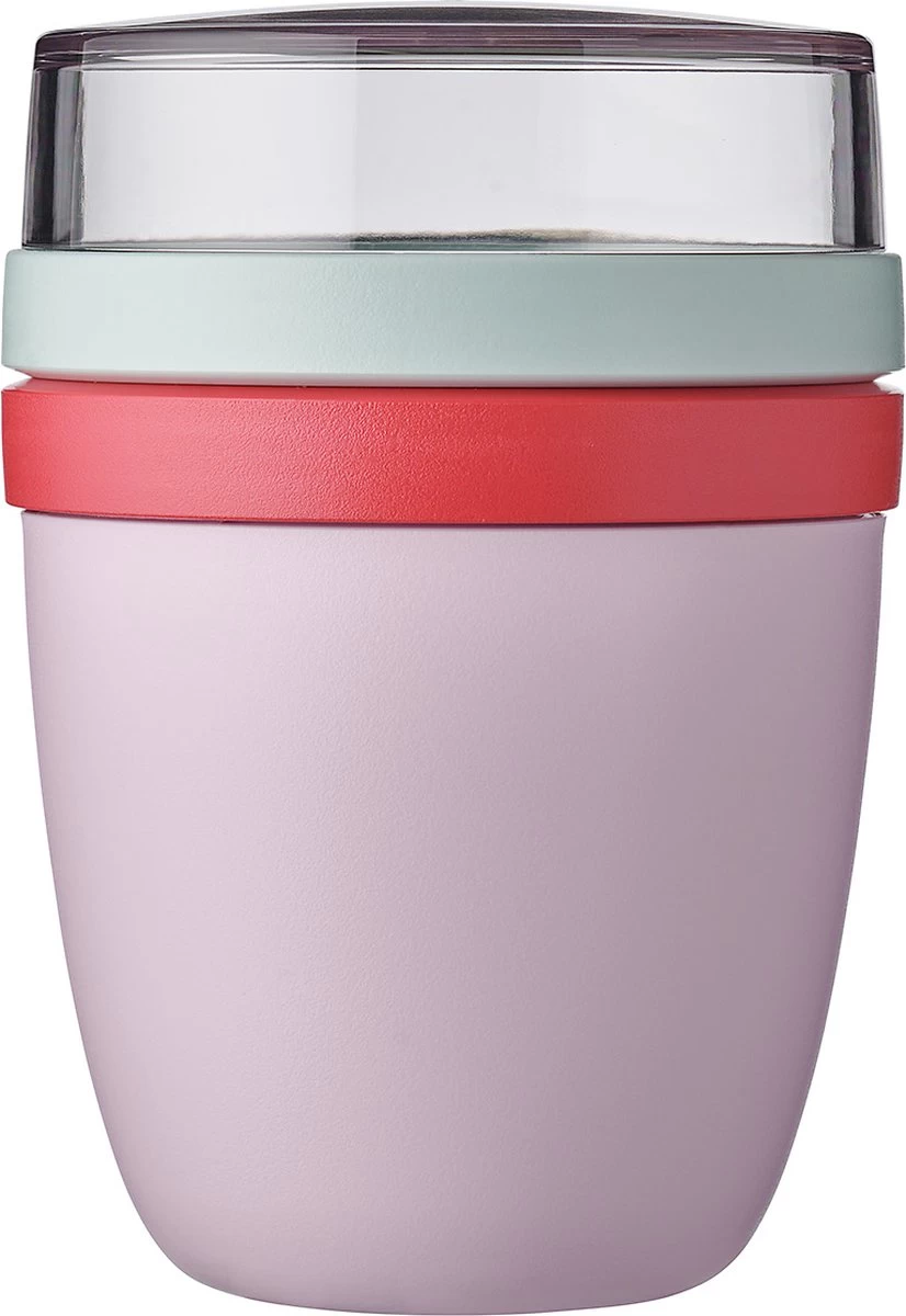 Mepal – Limited Edition Lunchpot Ellipse – Praktische Muesli Beker To Go – Strawberry Vibe – Geschikt Voor Vriezer, Magnetron En Vaatwasser - Onbeperkt Genieten