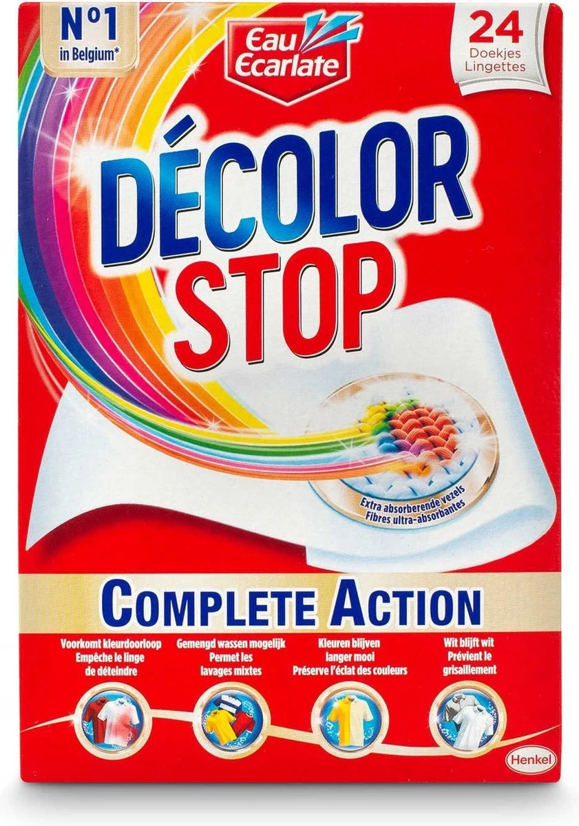 Eau Ecarlate/Dylon Decolor Stop Doekjes Voor In De Wasmachine Voordeelverpakking 12 X 24 Doekjes - Afbeelding 2