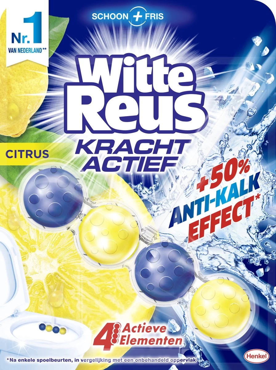 Witte Reus Kracht Actief Toiletblok - Citrus - WC Blokjes Voordeelverpakking - 10 Stuks - Afbeelding 2