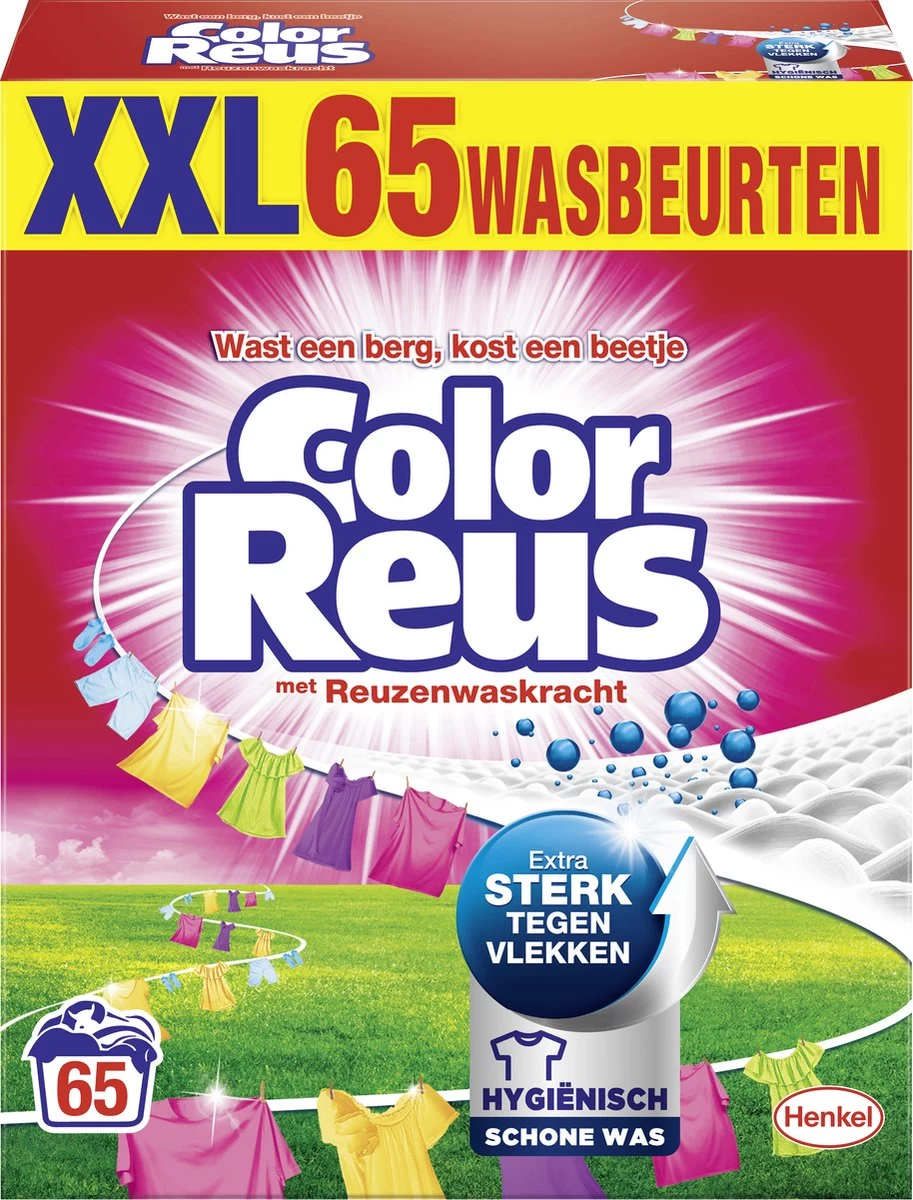 Color Reus Waspoeder Wasmiddel - Witte Reus - Voordeelverpakking - 65 Wasbeurten