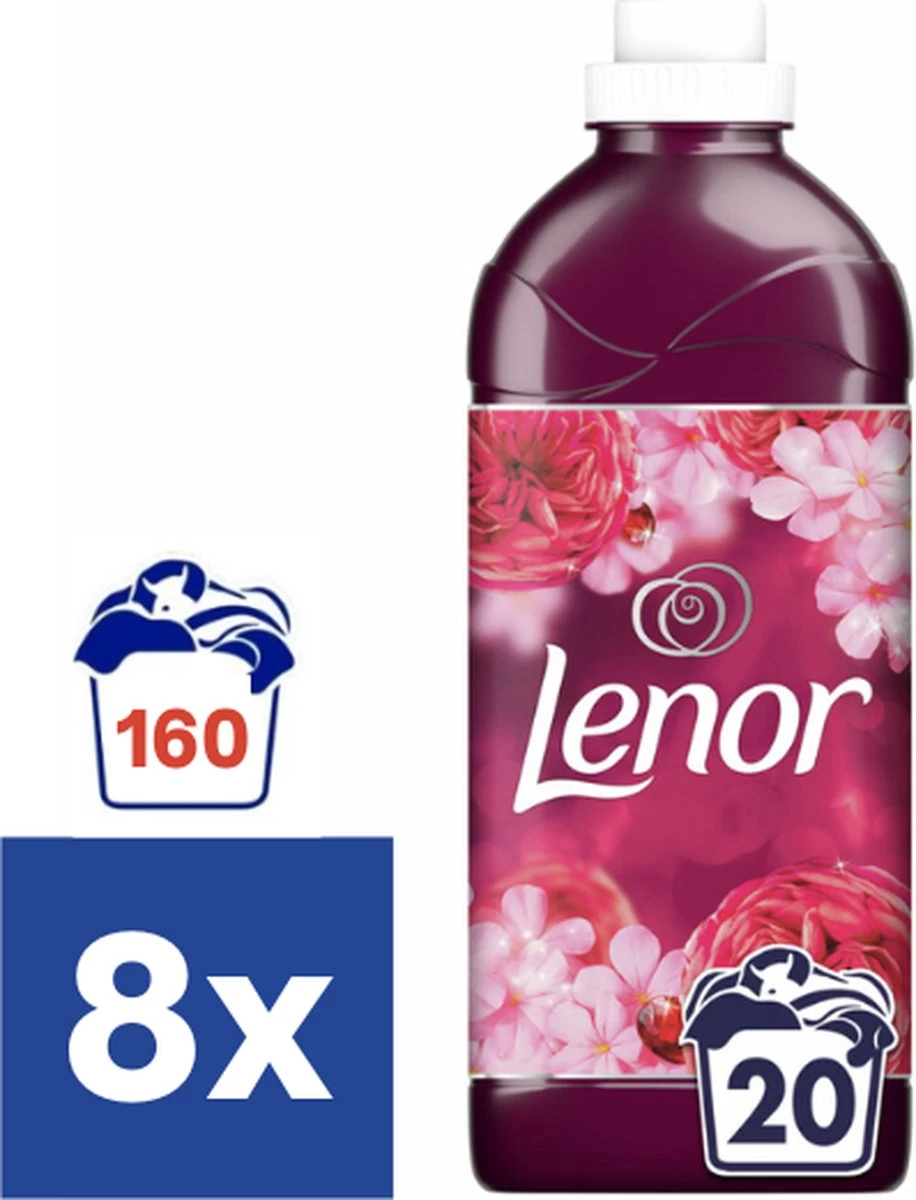 Lenor Jasmijn Robijn Wasverzachter - 8 X 460 Ml (160 Wasbeurten)