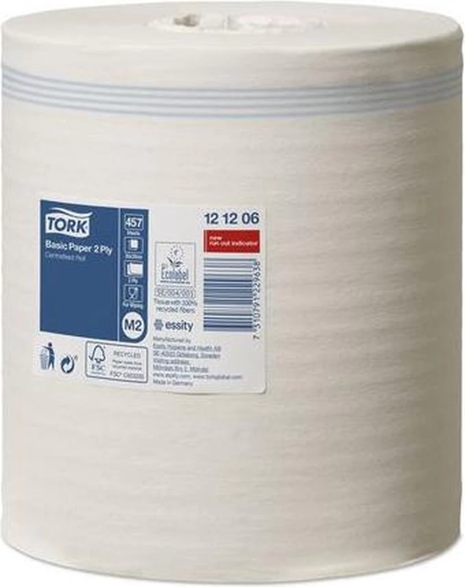 Poetsrol Tork M2 121206 2-laags - 20cm X 160m - 6 Rollen - Afbeelding 9
